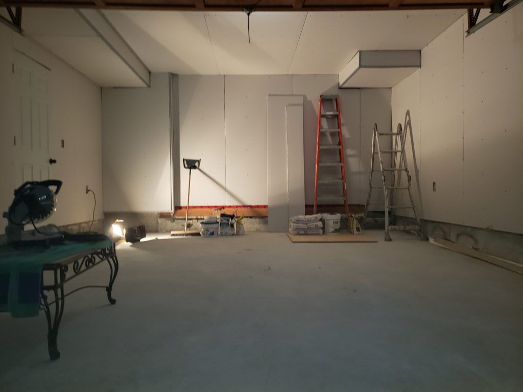 Garage finishing, and drywall